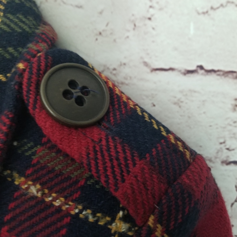 Next plaid pea coat - Picture 2 of 7